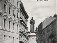 Mesnička ulica oko 1905. godine. Kačićev spomenik